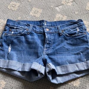 7 for all mankind denim shorts